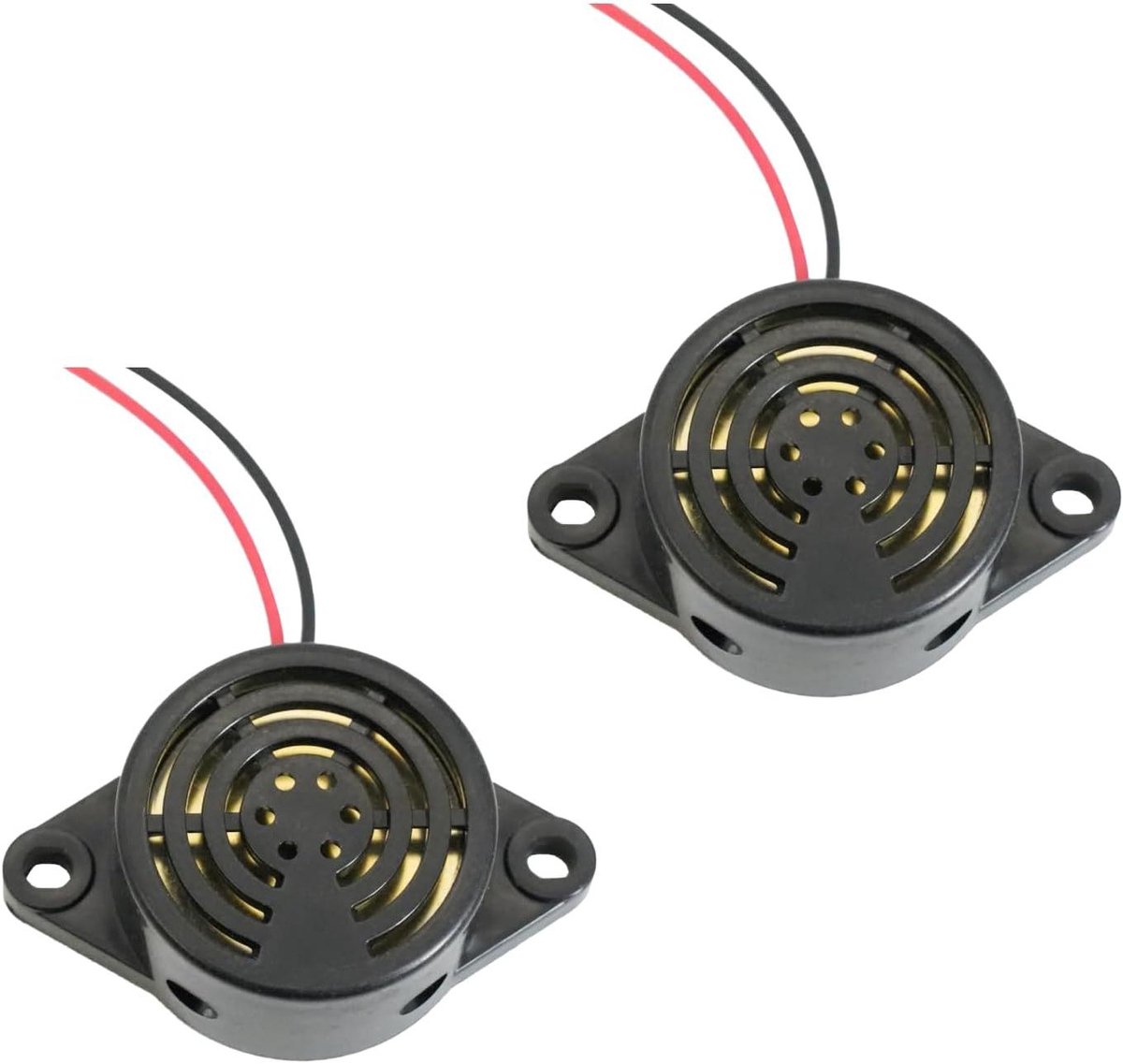 Elektronische Buzzer - Alarmmodule Piezo - Akoestisch Waarschuwen - Krachtig Geluidssignaal - 30 x 15 mm - Zwart