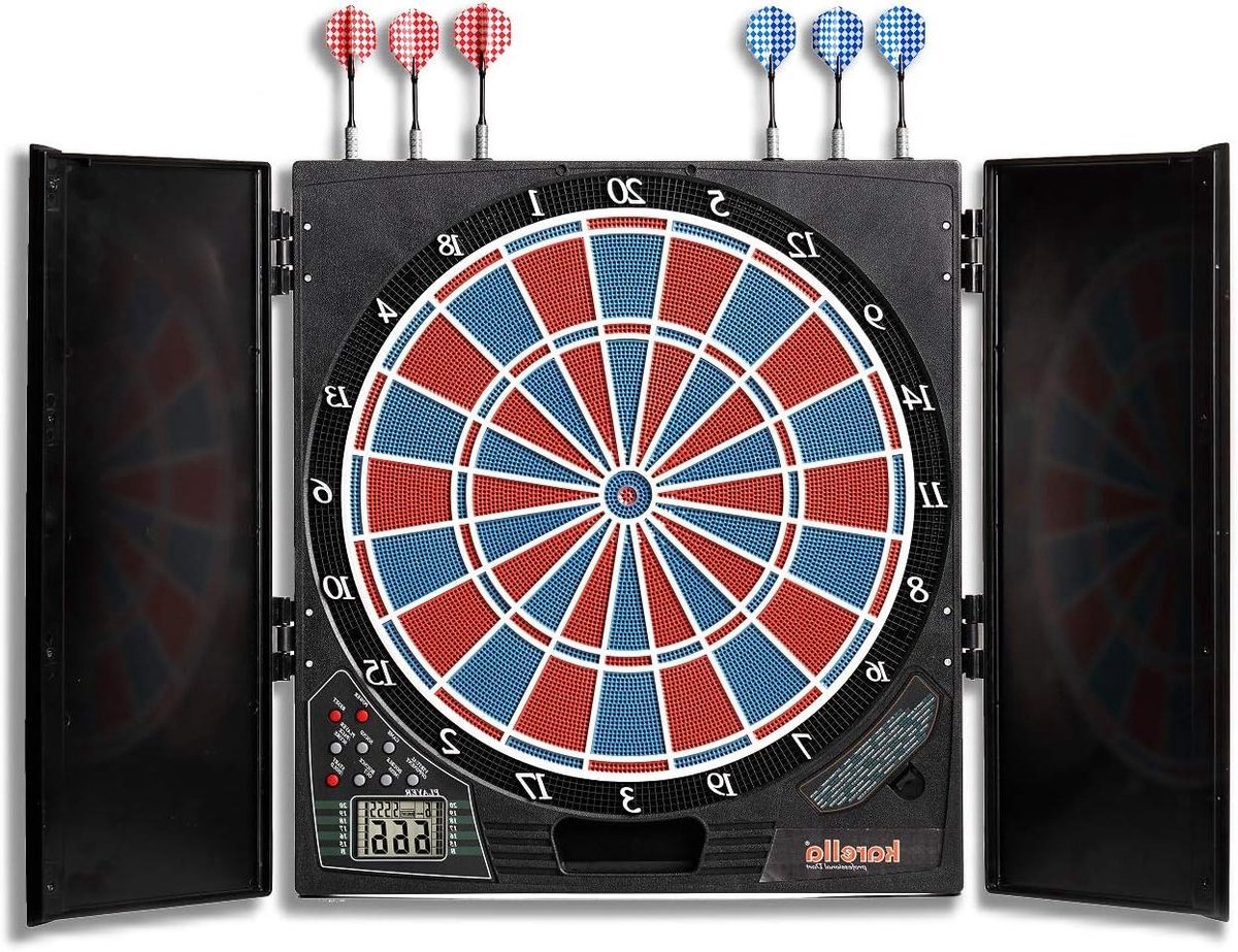 Elektronisch Dartbord - Dartautomaat - Thuis Spelen - Met 29 Spellen - 46 x 40 x 4 cm - Zwart