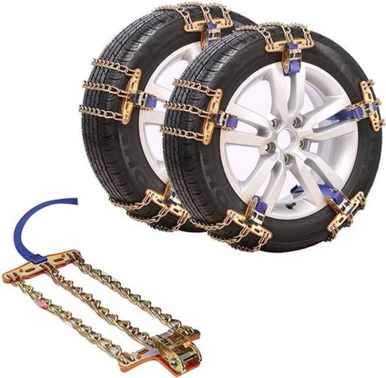 Sneeuwkettingen voor auto | Noodtractie in de winter | Antislip veiligheidskettingen