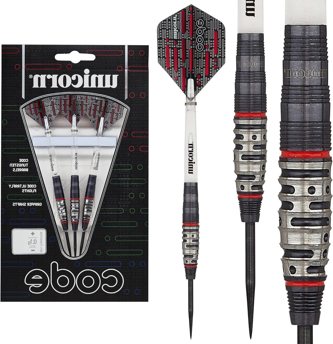 Dartpijlen Set - Steel Tip - Precisie Werpen - Aggressieve Grip - 20G - Zwart Rood