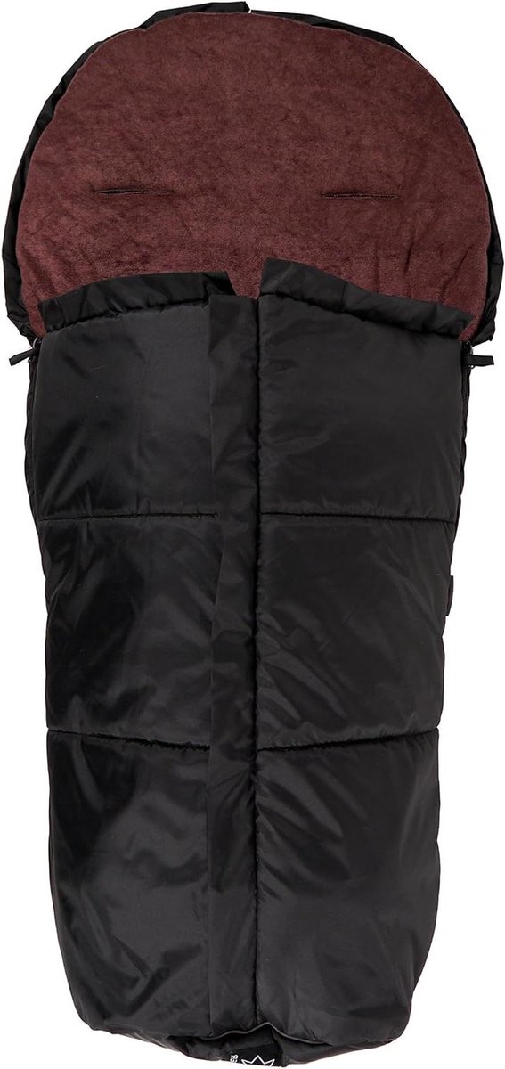 Voetenzak Vario - Babyzak Kinderwagenzak - Comfortabel Reizen - Afneembaar Bovenstuk - 100 x 48 cm - Zwart Bruin