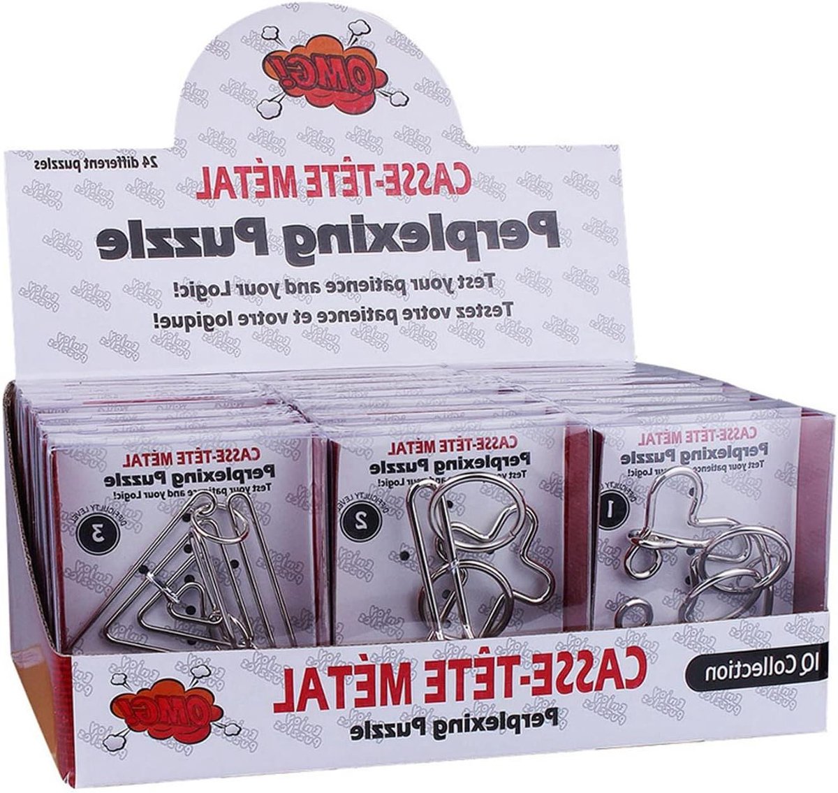 Metalen Puzzels - Hersenkrakers Denkspel - IQ Training - Traditionele Chinese Cultuur - 24 stuks - Metaal