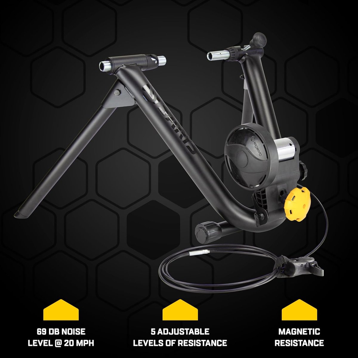 Fiets trainer - Hometrainer Turbotrainer - Binnen Fietsen - Weerstandsregelaar op stuur - 20 inch lengte - Zwart