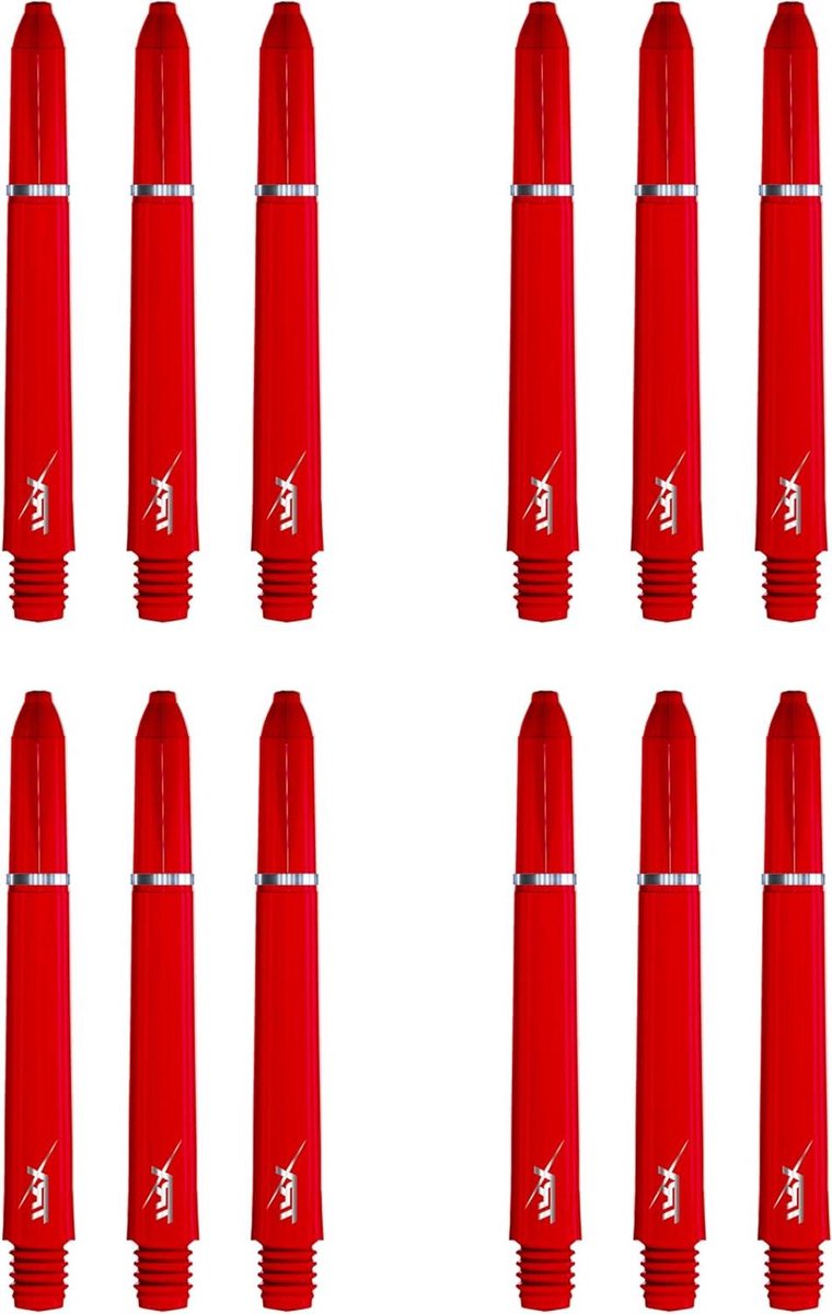 Dart Stelen - Dart Accessoires - Darten - Verschillende Lengtes - 12 Stuks - Rood