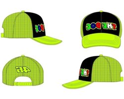 Pet Valentino Rossi - Petten Kinderen - Motor Fans - Officieel VR46 - One Size - Fluo Geel