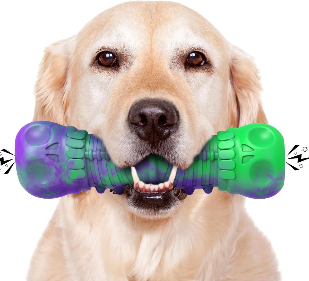 Hondenspeelgoed Kauwspeelgoed - Duurzaam Hondenspeelgoed Onverwoestbaar Speelgoed - Honden Gedrag Verbeteren - 100% Natuurrubber