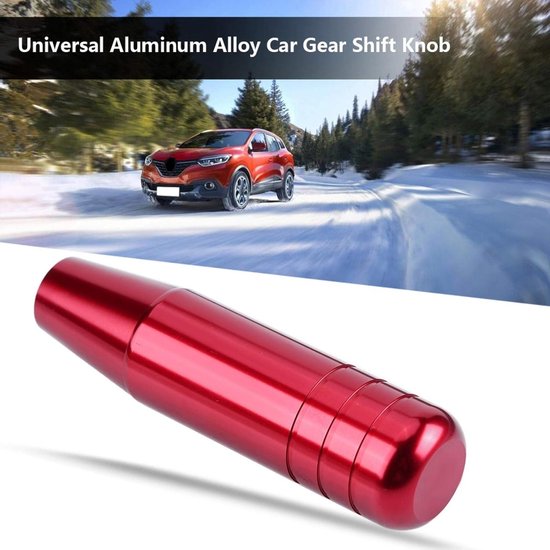 Versnellingspook Auto - Schakelknop Pook - Auto Interieur Opwaarderen - Aluminiumlegering Materiaal - 13 cm - Rood — afbeelding 3