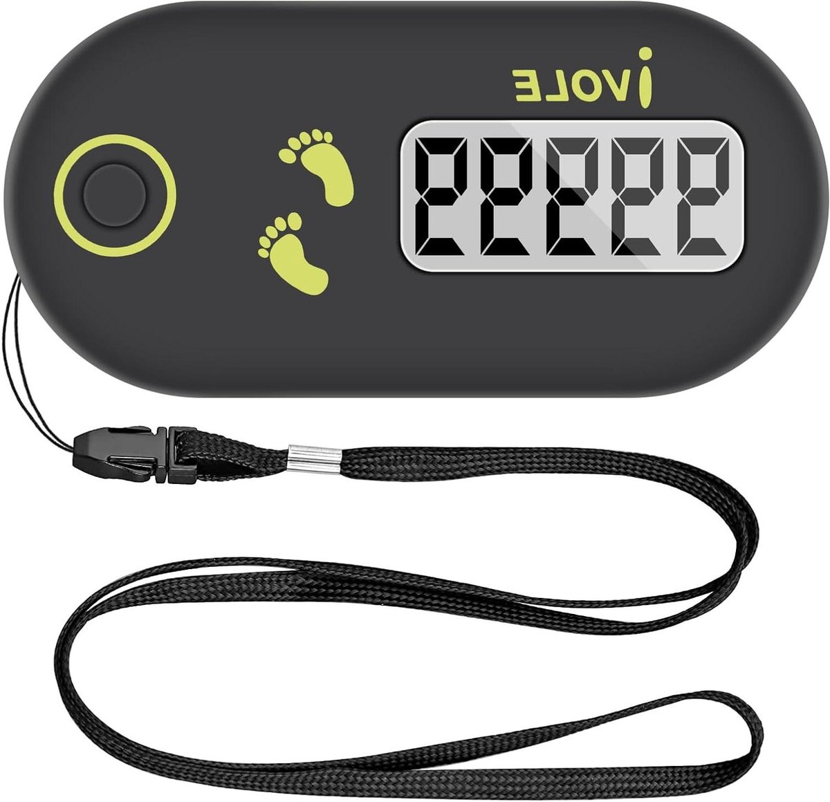 Mini Stappenteller - Draagbare Activiteitstracker - Fitness Doelen - Energiezuinig Ontwerp - 2.5 x 1.2 cm - Zwart