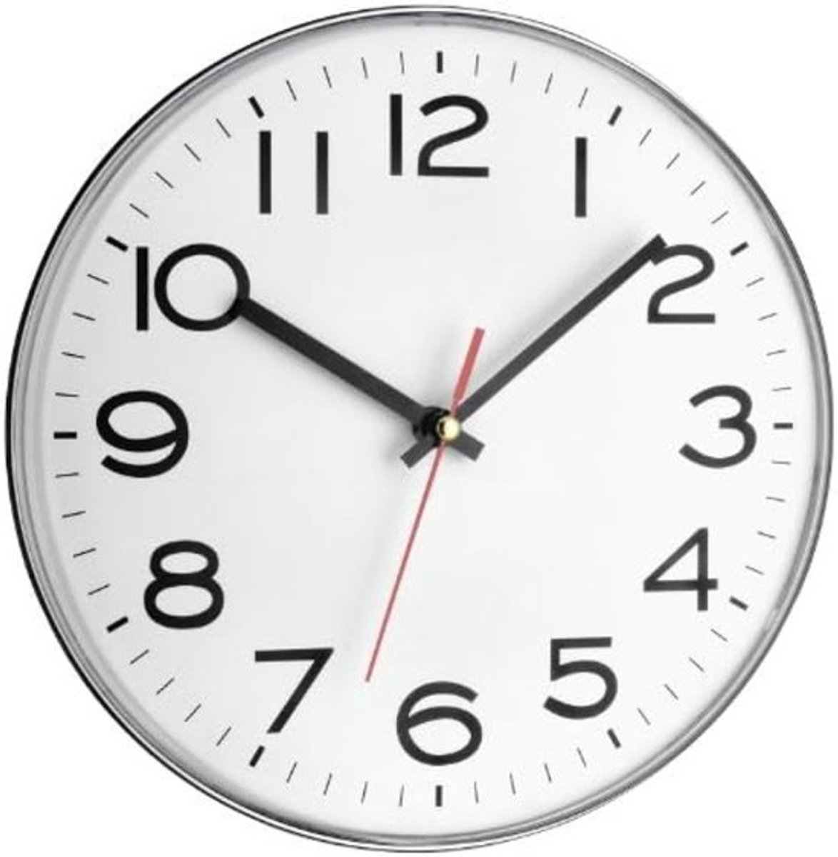 Wandklok – Analoge klok – Grote goed leesbare cijfers – Secondewijzer