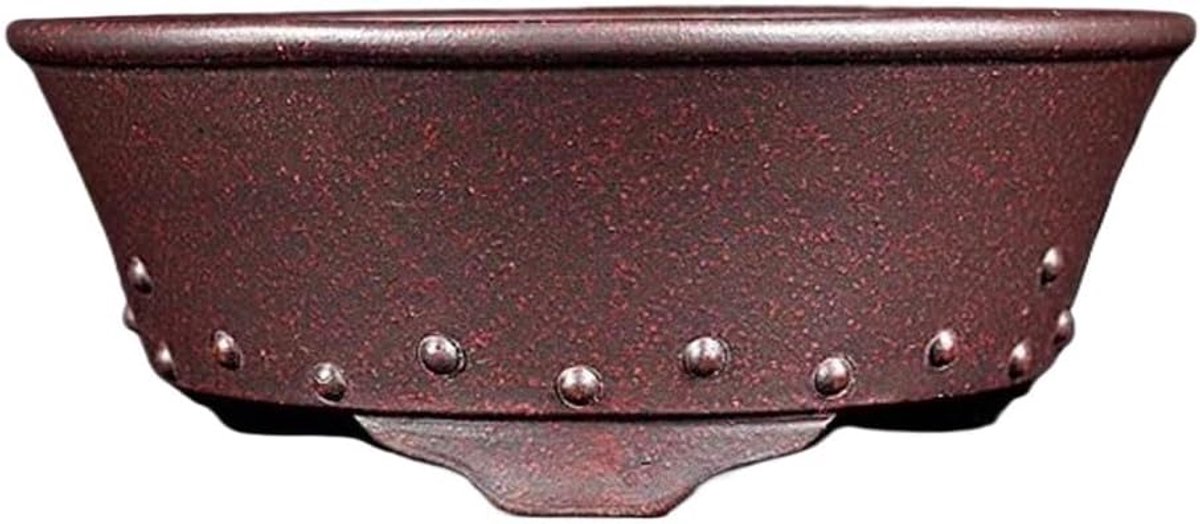 Pot Voor Kamerplanten Plantenbak Paarse Klei Bonsai Plantenbak Rode Klei Ronde Plantenbak Plantenbak 8.6 In Decoratieve Plantenpotten