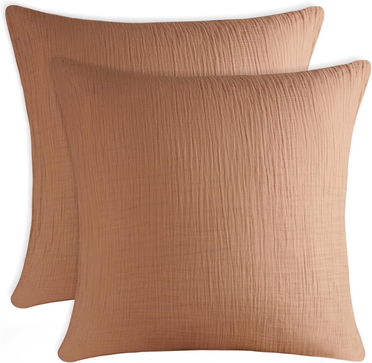 Kussenslopen 80x80 cm Set van 2 – 100% Katoen, OEKO-TEX Gecertificeerd, Extra Zacht, Ademend en Wasbaar op 40 °C, Koper