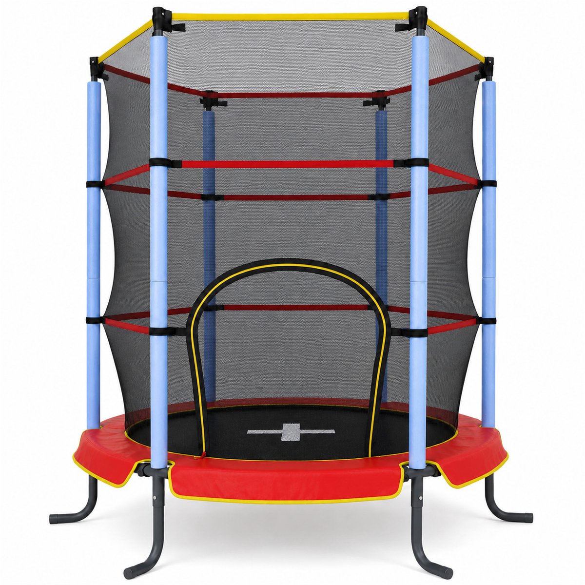 Ultrasport Kinder Indoortrampoline 140cm - Met Veiligheidsnet - Rood
