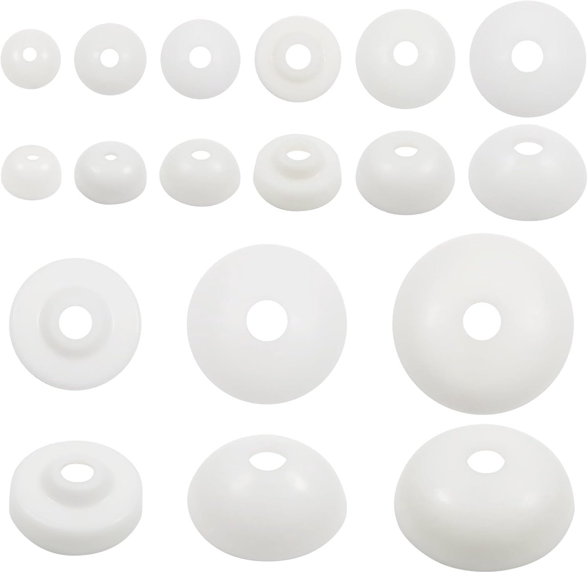 90 stuks oogveiligheidsringen 9 mm tot 30 mm van kunststof voor het maken van pluche dieren en knutselen
