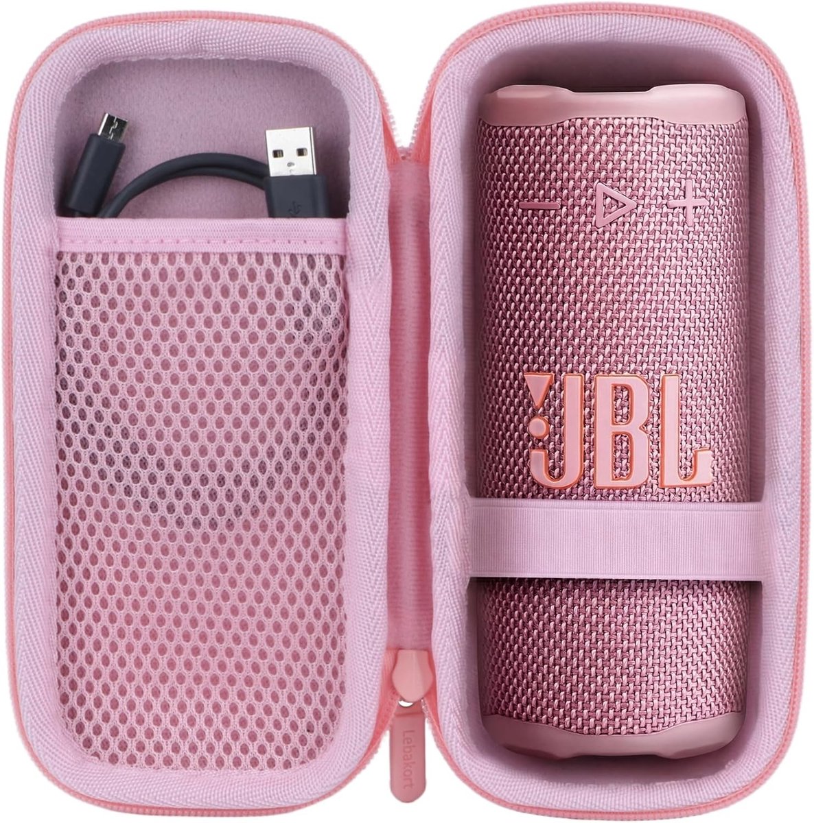 Duurzame Beschermhoes voor Compacte Bluetooth Speaker - Schokbestendig en Stijlvol in Roze