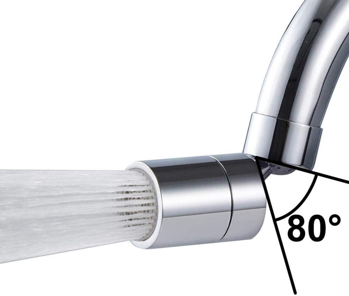 360 Graden Swivel Aanrecht Tap Beluchter Sproeikop 22mm Binnendraad Kraan Beluchter Waterbesparende 2 Modi 2 stromen