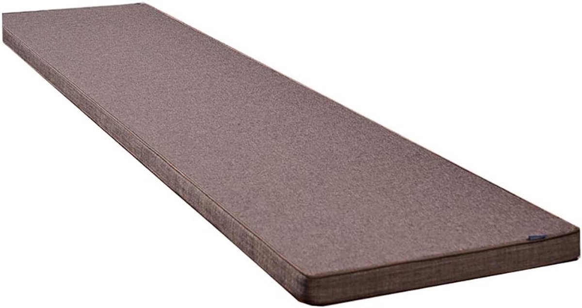 wangk Elastische rechthoek bankkussen, Indoor Outdoor Dikken Spons Zitkussen,Patio Foam Pads Voor Stoel Meubels Tuin Bank Kussen Zitkussen-Koffie Kleur 120×40×5cm (47×15×2in)