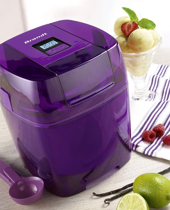 IJsmachine - Dessertmaker - Zelf IJs Maken - Digitale Timer - 1.5 Liter - Paars — afbeelding 2