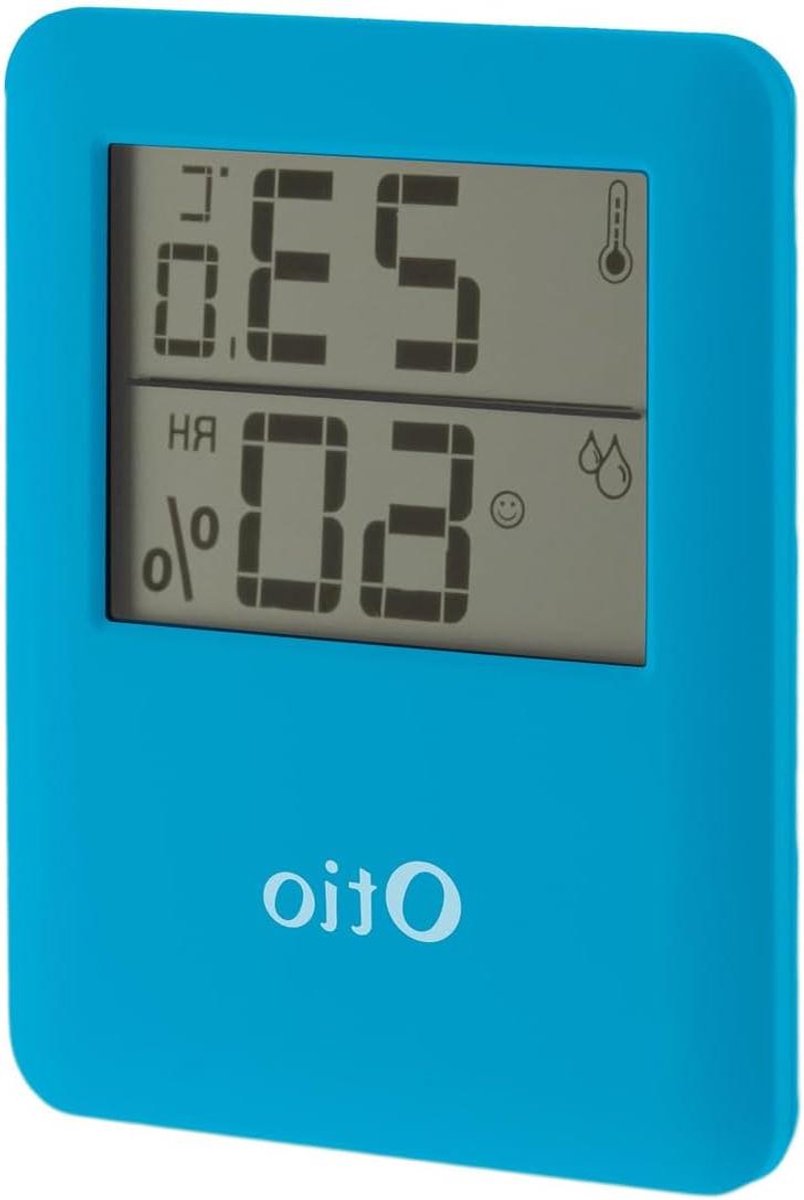 Digitale thermometer hygrometer - Kamertemperatuur meter - Binnenklimaat meten - Magnetische bevestiging - 191 x 144 x 22 cm - Blauw