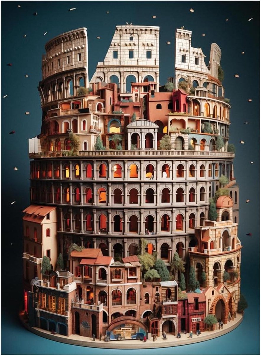 Puzzel van 1000 Stukjes: Het Colosseum in Detail