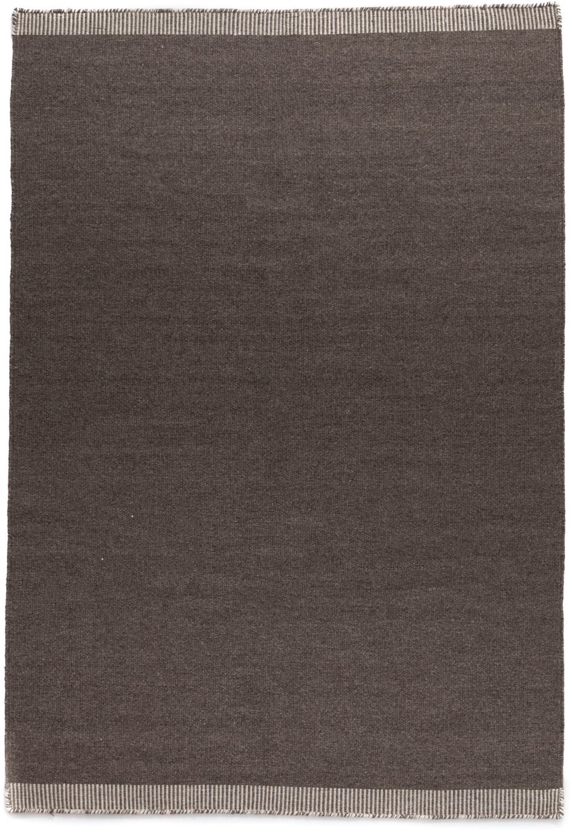 Wollen vloerkleed - Grund taupe 120x170