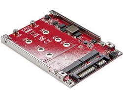 M.2 naar SATA Adapter - RAID Adapter - Opslag Uitbreiden - Twee M.2 SSDs in 2.5" Bay - 2.5 inch