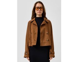 Q/S designed by - Dames jas - Maat XL - Vrouwen - Bruin - voering