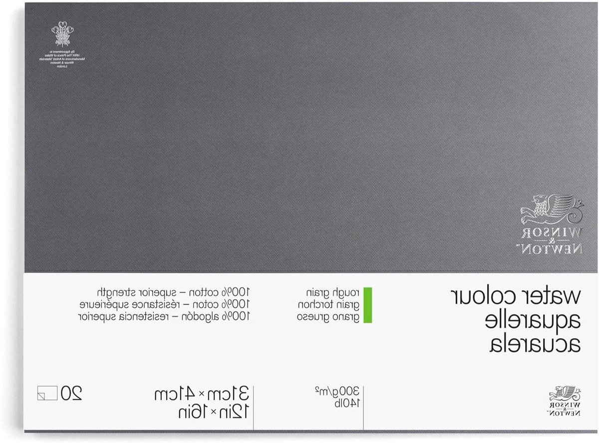 Professioneel Aquarelblok 300 g/m² Grove Korrel 20 Vellen 30,5 x 40,6 cm