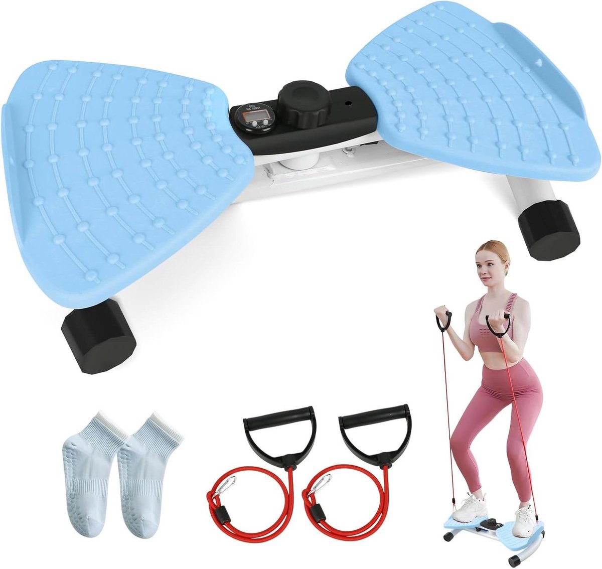 Taille Twisting Disc - Twistboard Fitness - Buikspieren Trainen - Antislip Oppervlak - 51 cm - Blauw