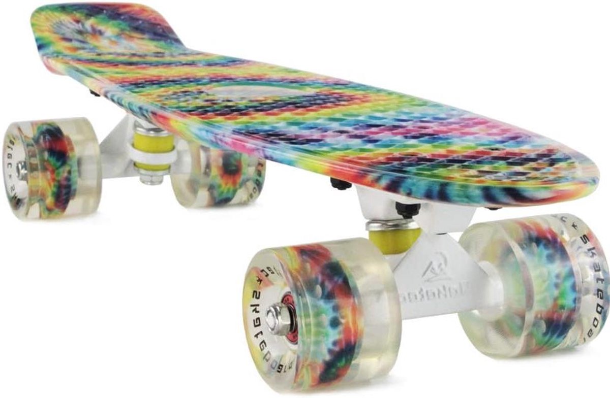 Mini Cruiser Skateboard Kinder skateboard Regenboog board Stad cruisen CE-gecertificeerd 22 inch Regenboog