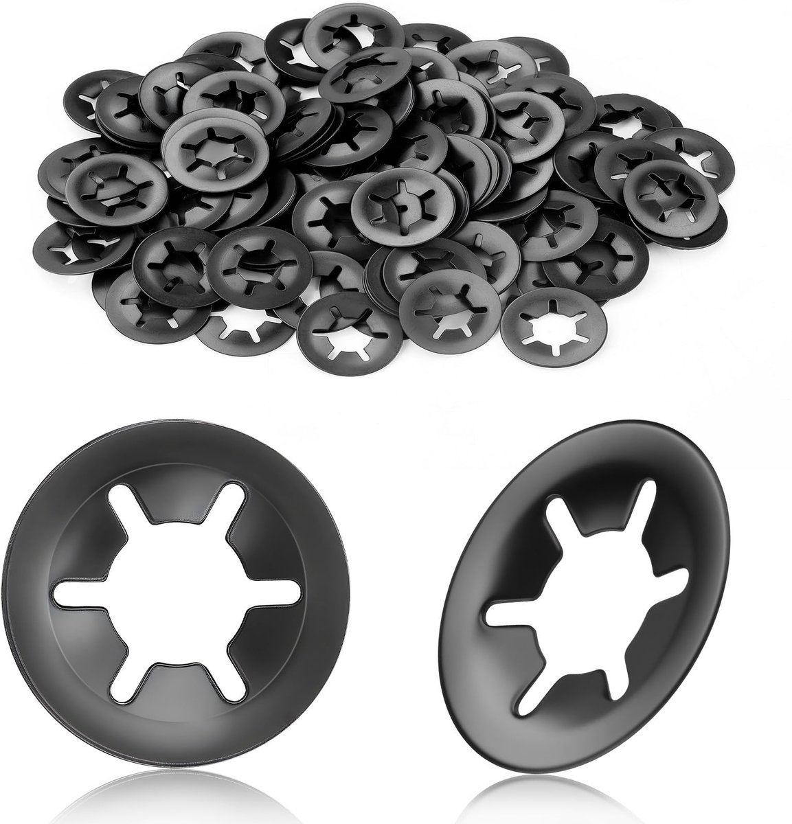 Borgringen klemvlakken onderlegringen M8 X 18mm borgring explosieve ring borgringen set voor welvingen klemvering borgring binnentand snelsluiting zwart
