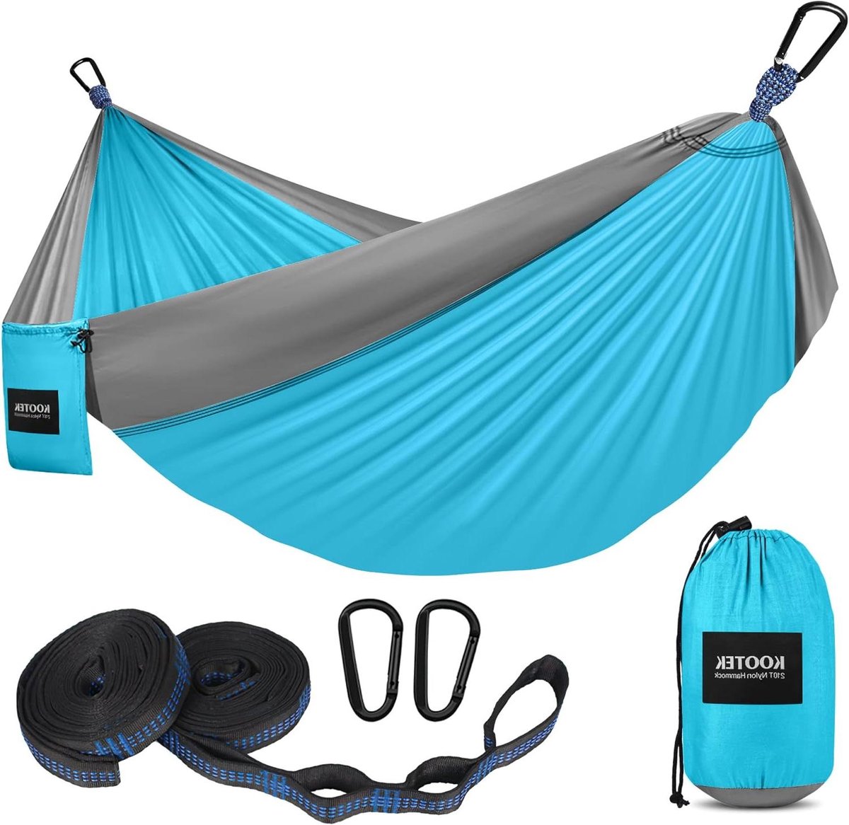 Kampeer Hangmat - Draagbare Hangmat - Ontspannen Buiten - Lichtgewicht Nylon - 267 x 137 cm - Blauw