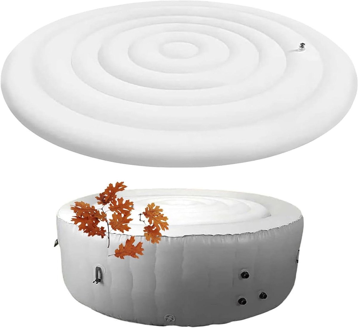 Hottub Afdekhoes – Spa Cover – Buiten Beschermen – Opblaasbaar Ontwerp – 170 cm – Wit Hottub Afdekhoes – Spa Cover – Buiten Beschermen – Opblaasbaar Ontwerp – 170 cm – Wit