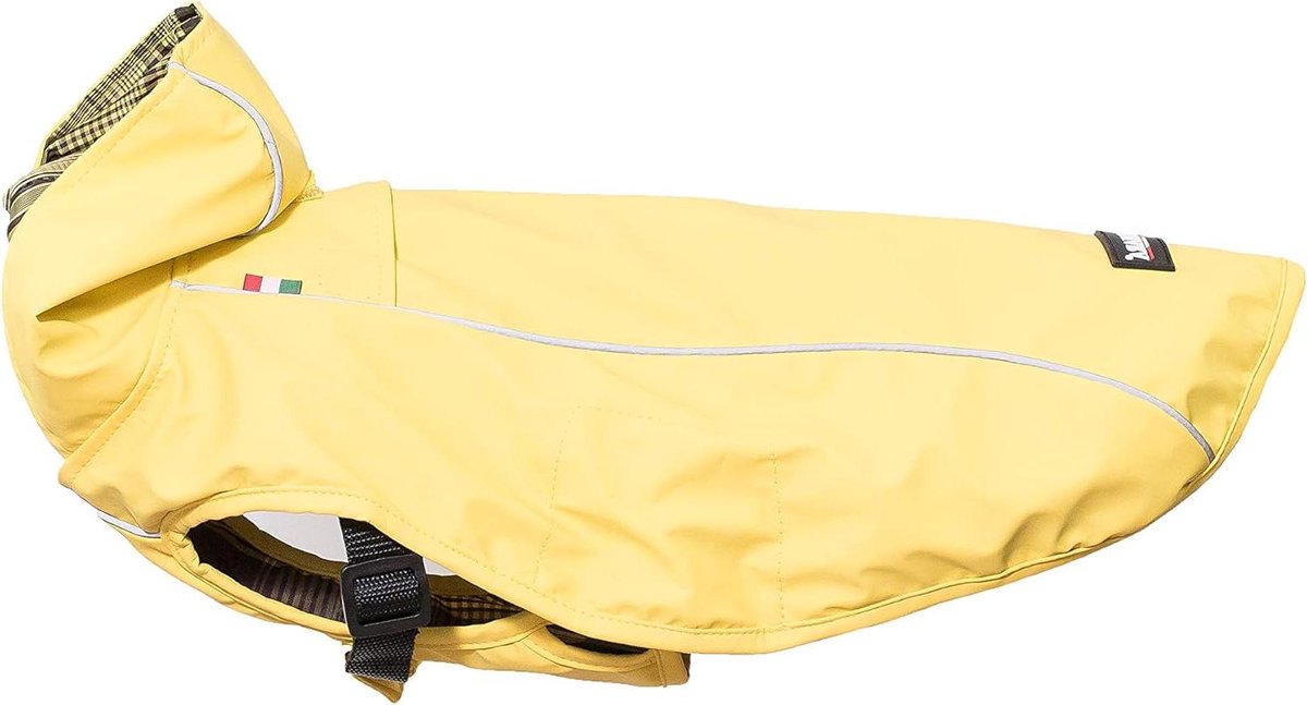 Honden Regenjas - Hondenjas Waterdicht - Hond Uitlaten - Met Ingebouwde Harnas - Maat L - Geel
