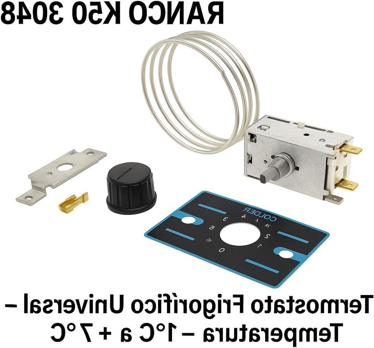 Koelkast Thermostaat - Regelaar Temperatuur - Koeling Instellen - Universeel Model - 1200 mm - Wit