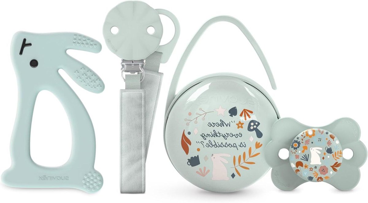 Baby Cadeau Set - Kraamcadeau Baby Gift - Baby Verzorging - SX Pro Tepel - 4 Delig - Groen