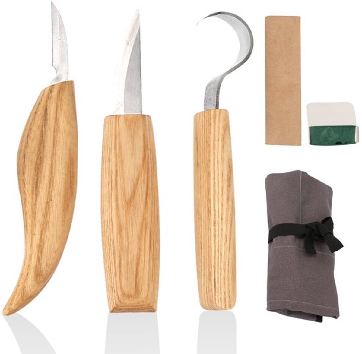 Dailygoody - Houten Snijmessen - 6-in-1 Mangaanstaal - Ergonomisch
