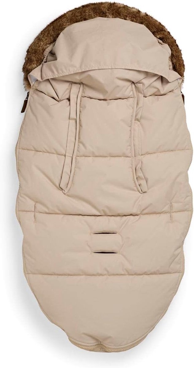 Footmuff Baby Stroller Winter Universal - Warm Lined Thermo Sleeping Bag Baby, Windproof and Waterproof, Suitable for Strollers and Buggy - Pure Khaki van Merkloos — afbeelding 5