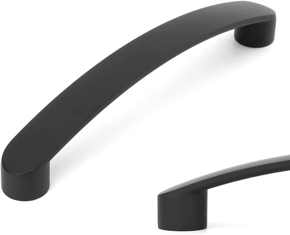 Zwarte Keuken Kastknoppen - 6 Stuks, 96mm Deurgrepen voor Keukenkasten, Modern Design en Duurzaam Materiaal