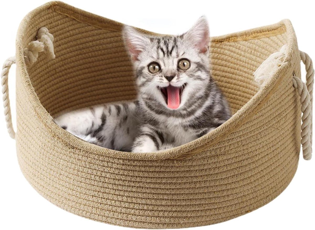 Kattenkrabmand - Krabpaal kat - Klauw onderhoud - Kom-vormig design - 30x22x9 cm - Natuurlijk