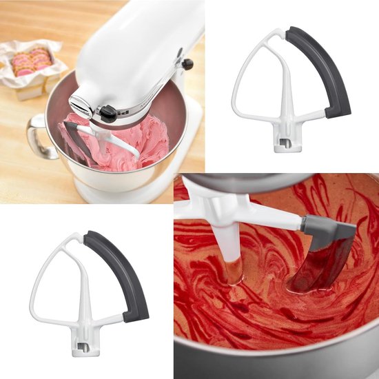 Mixer Accessoires - Keuken Opzetstuk - Beslag Maken - Flexibele Rand - 4.5-5 Quart - Wit — afbeelding 3