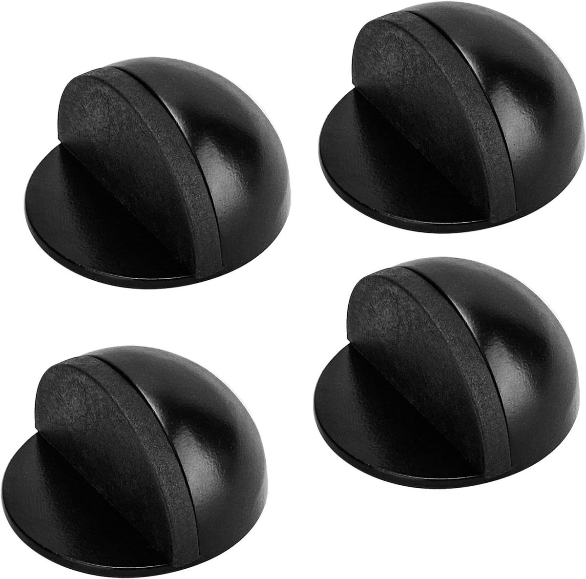 Deurstopper Zelfklevend - Vloerstoppers Muurbeschermers - Deuren Beschermen - Zonder Boren - 4.5 cm Diameter - Zwart