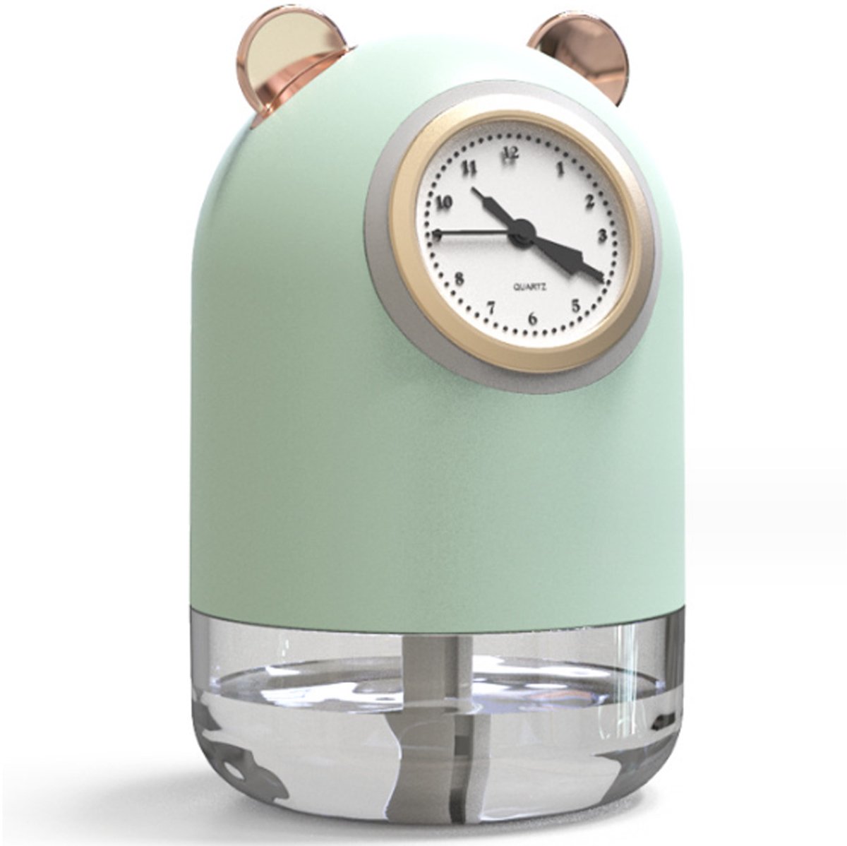 Mini-luchtbevochtiger voor de slaapkamer, kleurrijke koele mist, 300 ml, persoonlijke bureau-luchtbevochtiger met nachtlampje, automatische uitschakeling, 2 miststanden, stil, voor thuis, kantoor en yoga