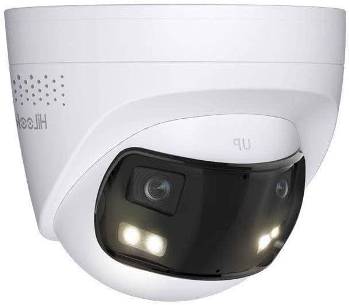 Bewakingscamera Buiten - Turret Camera Beveiligingscamera - Objecten Beveiligen - 180 Graden Panoramisch - 8MP 4K - Wit