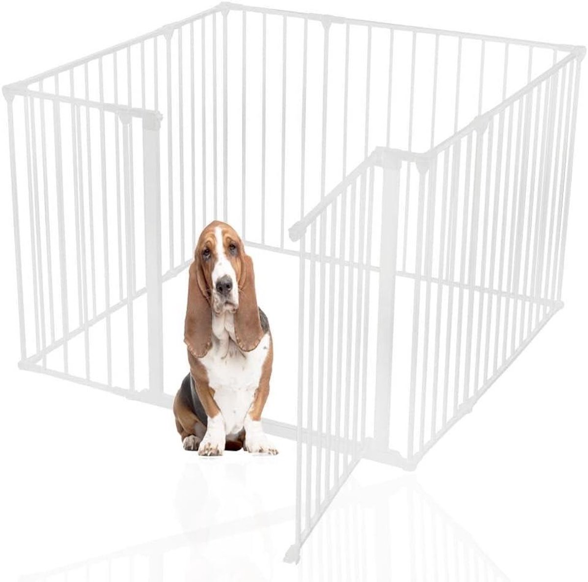 Huisdierenren - Hondenpen Puppyren - Veilige Ruimte Creëren - Modulair Ontwerp - 105cm x 105cm - Wit