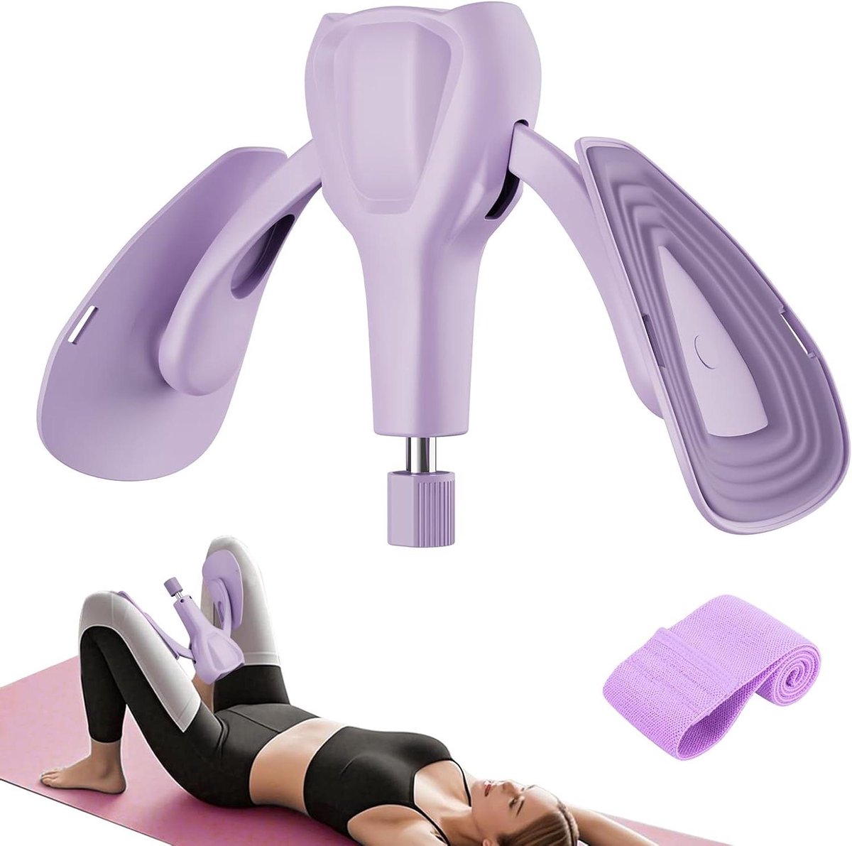 Bekkenbodem Trainer - Kegel Trainer - Spierversterking Thuis - Instelbare Weerstand - Tot 35 kg - Grijs