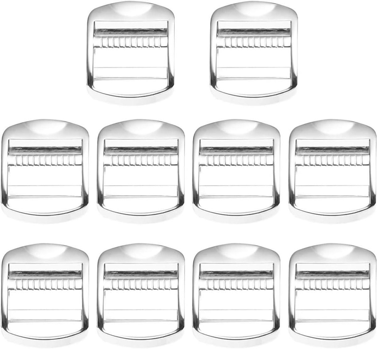 Laddergesp Riemgesp - Zijgesp Schuiver - Tassen Maken - Zinklegering Materiaal - 24 mm - Zilver