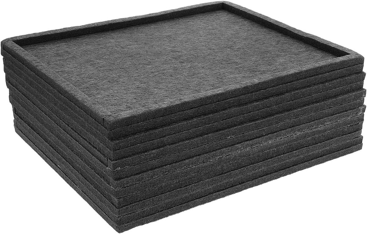 Puzzel Stuk Plaat - Sorteren Trays - Puzzels Sorteren - Stapelbare Ontwerp - 30 x 24 x 1 cm - Donkergrijs