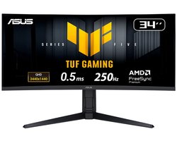 ASUS TUF Gaming VG34WQML5A - WQHD Ultrawide Gaming Monitor - 250Hz - FreeSync - 34 Inch