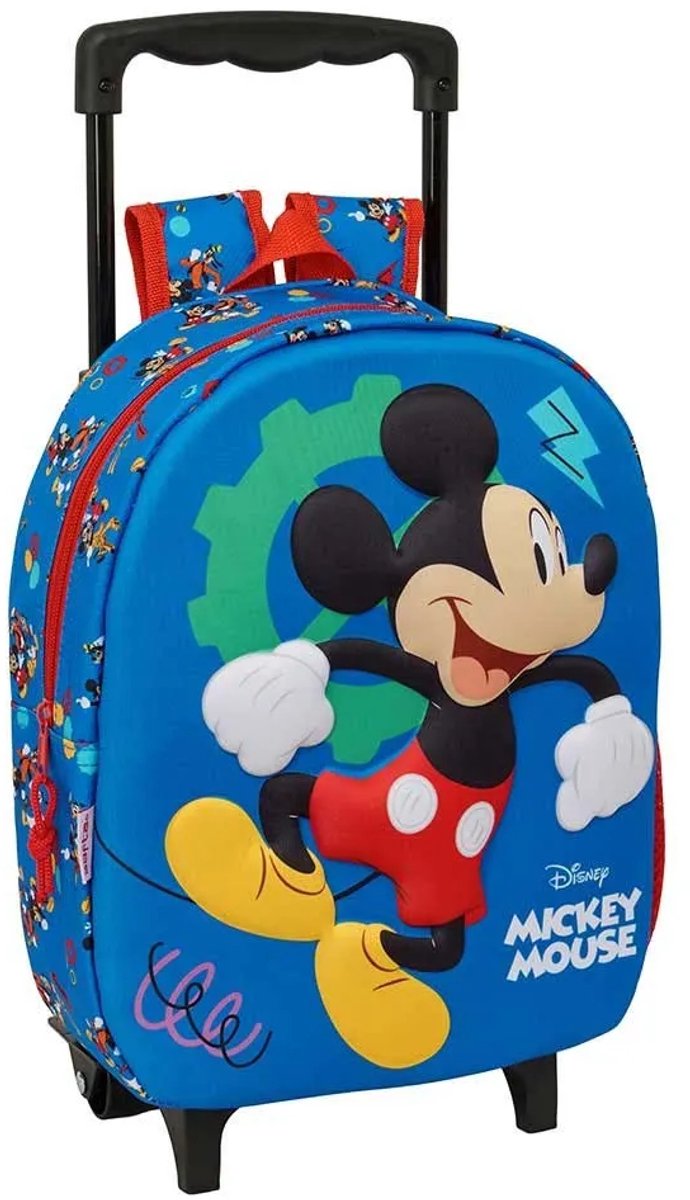 Safta Mickey Mouse 3d 8.91l Rugzak Met Wielen Blauw Kinderen