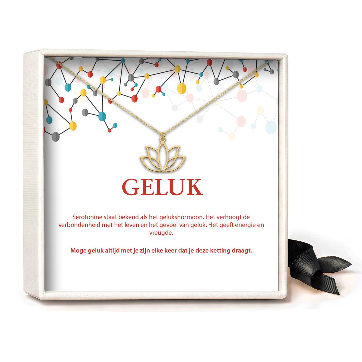 Pera Jewelry - 925 sterling zilveren Lotus ketting - Geluk - Collier - Ketting Dames - Ketting met Hanger
